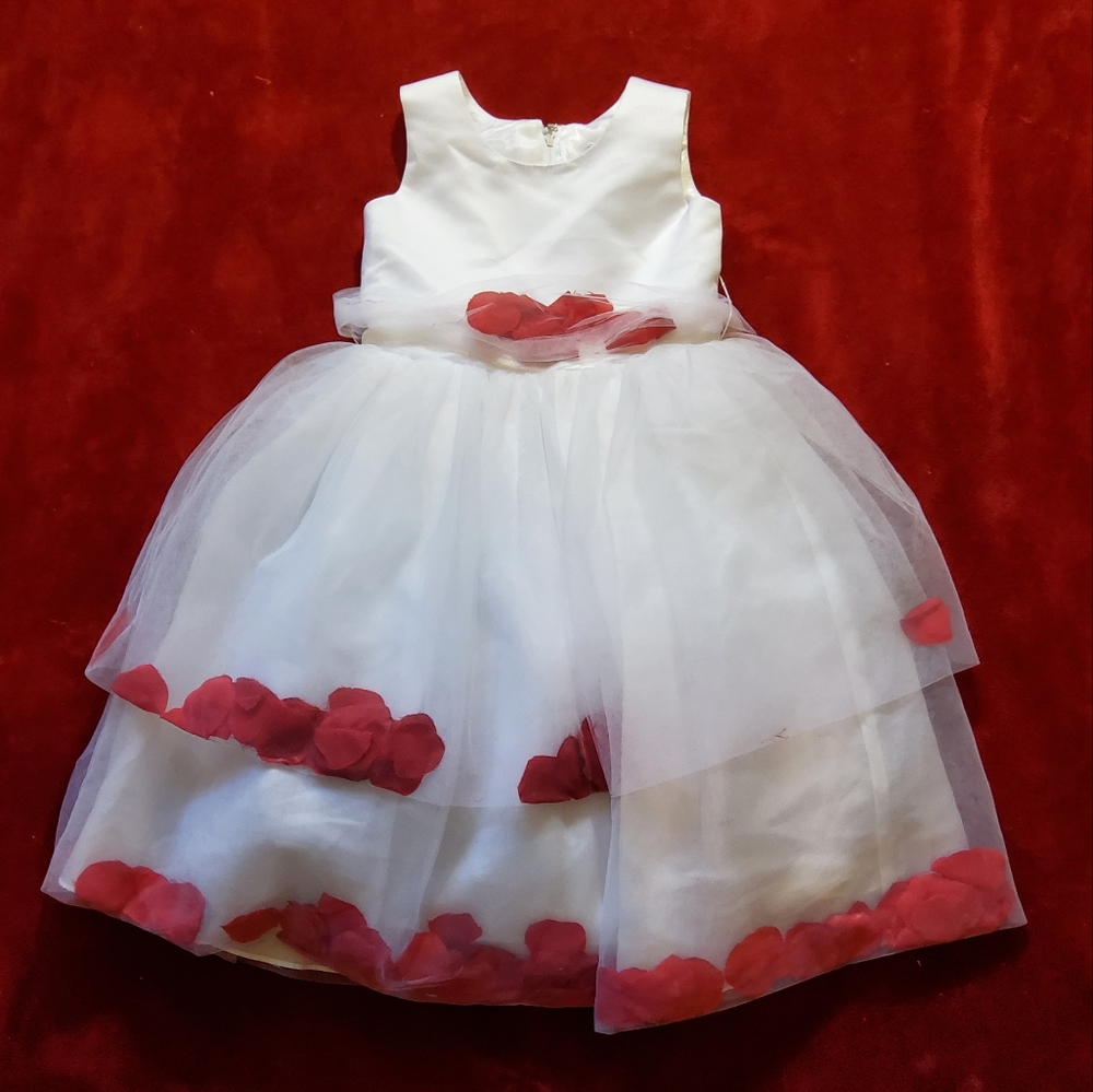 Flower Girl Bridesmaid Wedding Dance Recital Formal Party Summer Dress Toddler 4